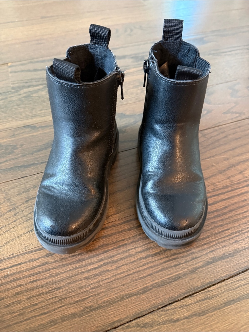 Kids Black Zip-Back Chelsea Boots